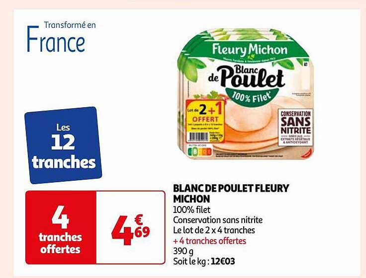 blanc de poulet fleury michon