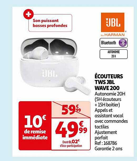 écouteurs tws jbl wave 200