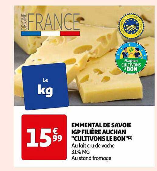 emmental de savoie igp filière auchan "cultivons le bon"
