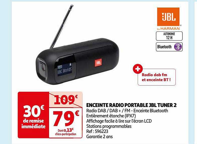 enceinte radio portable jbl tuner 2