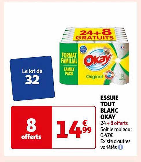 essuie tout blanc okay