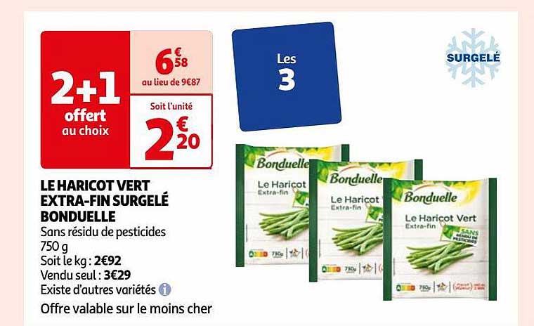 le haricot vert extra-fin surgelé bonduelle