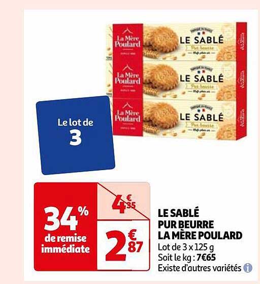 le sablé pur beurre la mère poulard 34% de remise immédiate