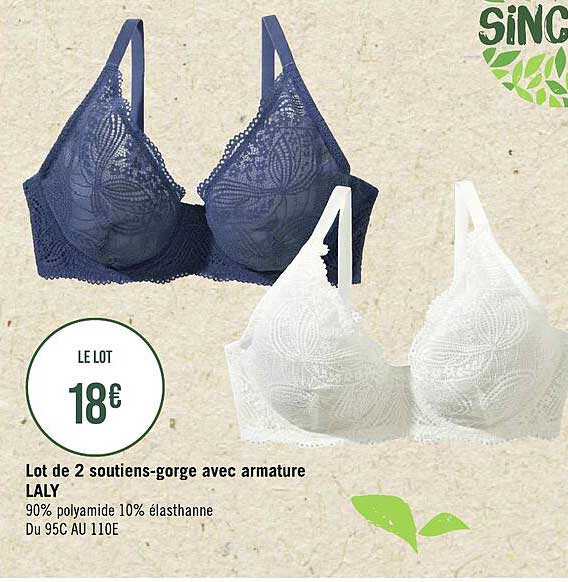 lot de 2 soutiens-gorge avec armature laly sincère
