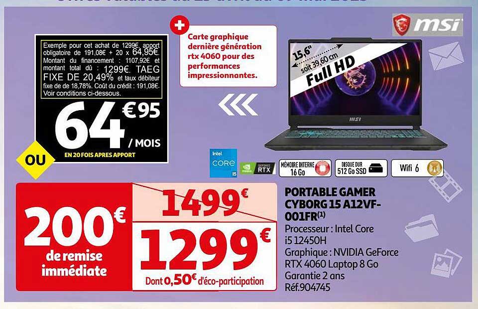 portable gamer cyborg 15 A12vf001fr