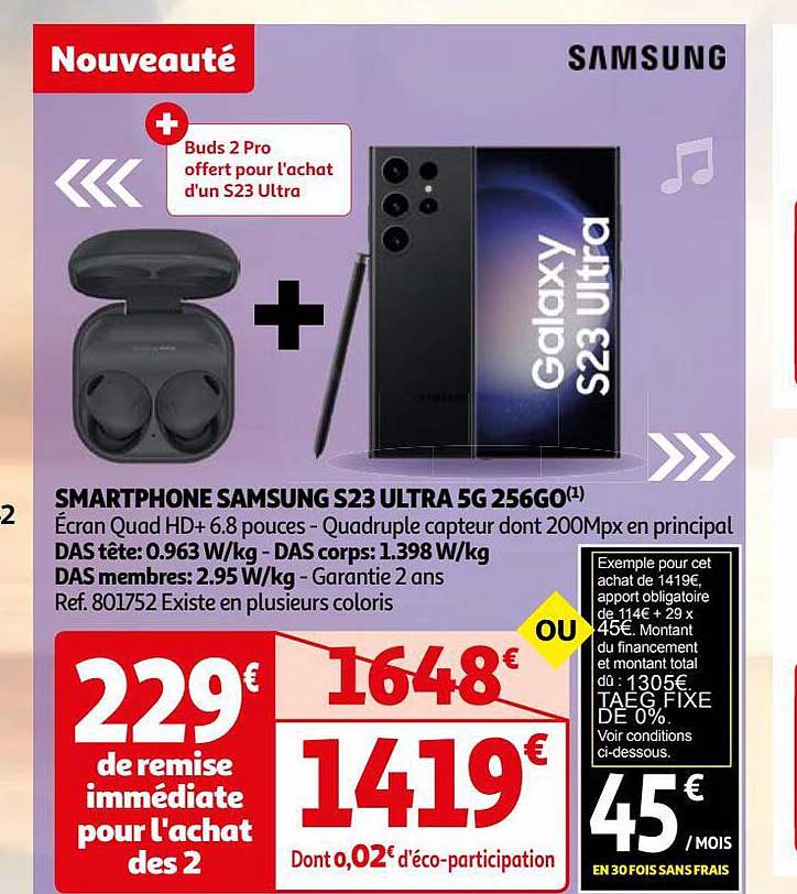 smartphone samsung s23 ultra 5g 256go