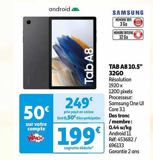 tab A8 10.5" 32go samsung