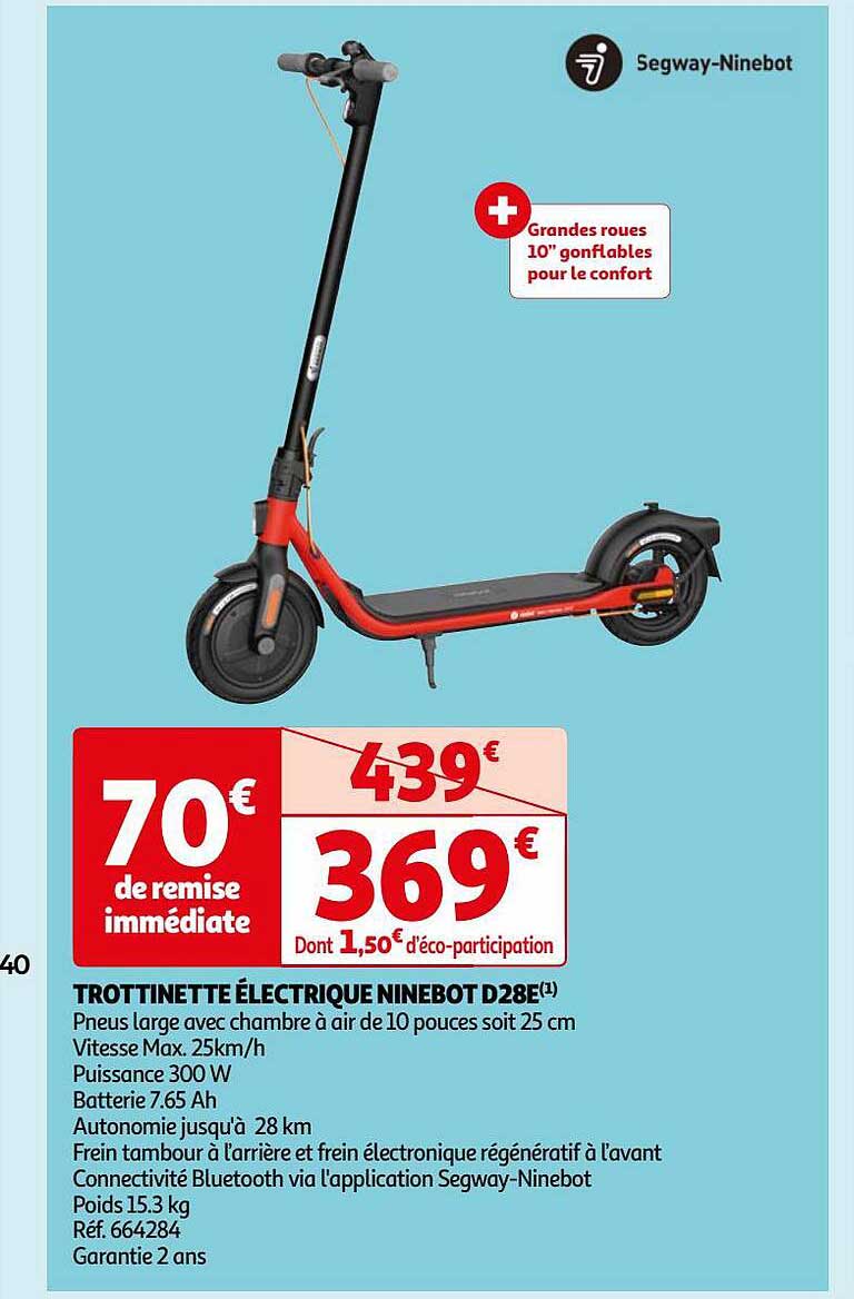 trottinette électrique ninebot d28e