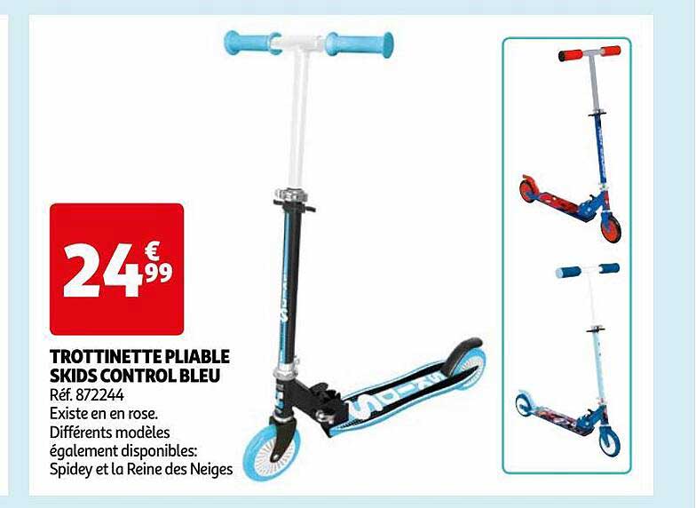 Trottinette Pliable Skids Control Bleu