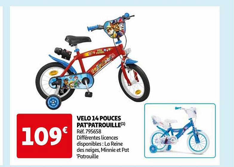 vélo 14 pouces pat'patrouille