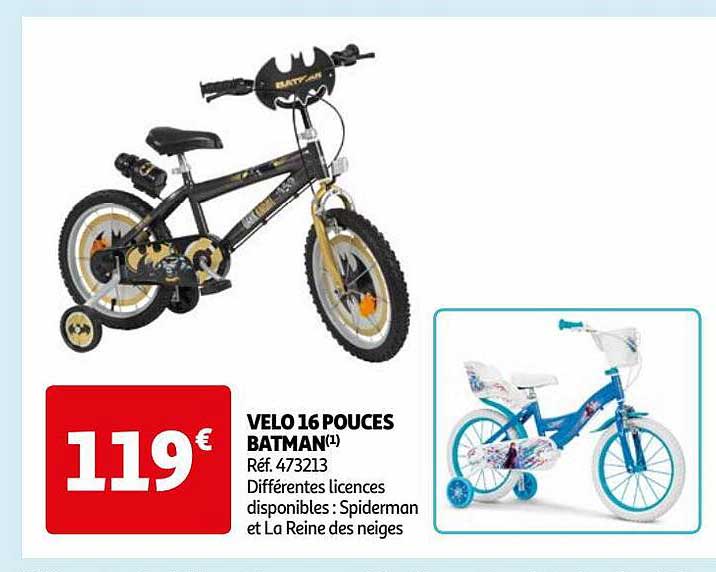 vélo 16 pouces batman