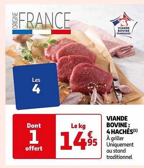 Viande Bovine : 4 Hachés