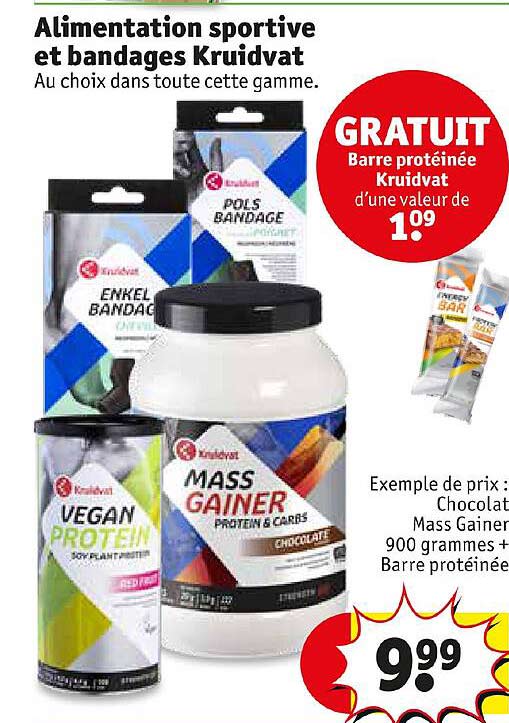 alimentation sportive et bandages kruidvat