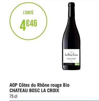aop côtes du rhône rouge bio château bosc la croix