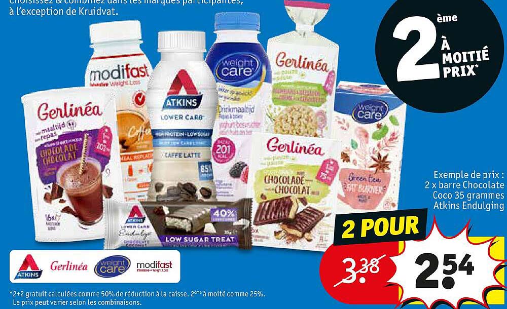 barre chocolate coco 35 grammes atkins endulging