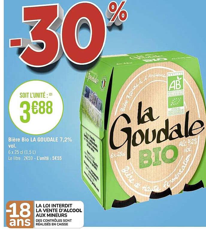 Bière Bio La Goudale 7,2% Vol