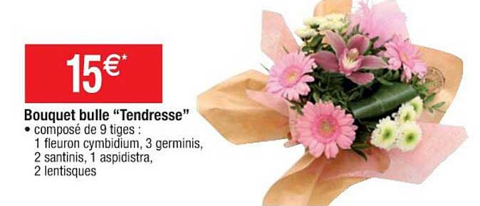 bouquet bulle "tendresse"