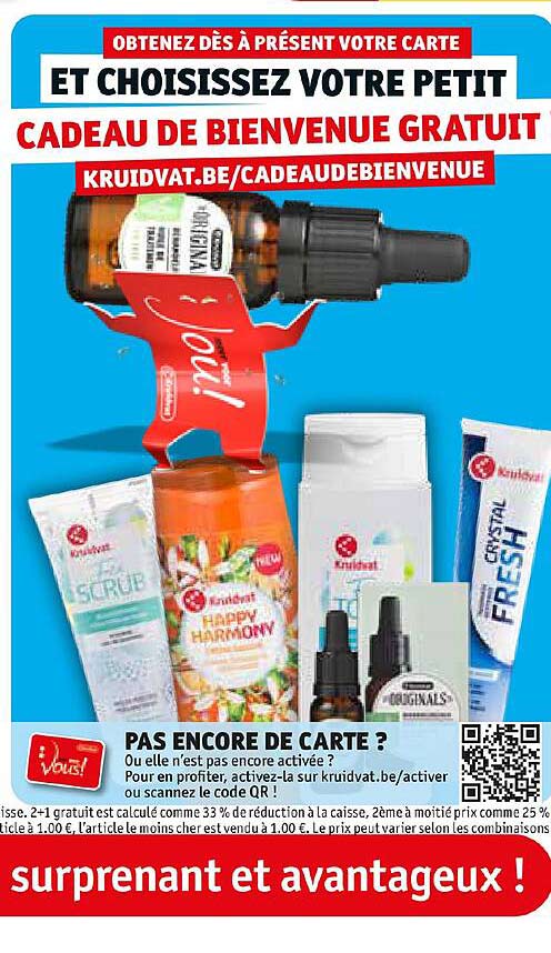 cadeau de bienvenue gratuit