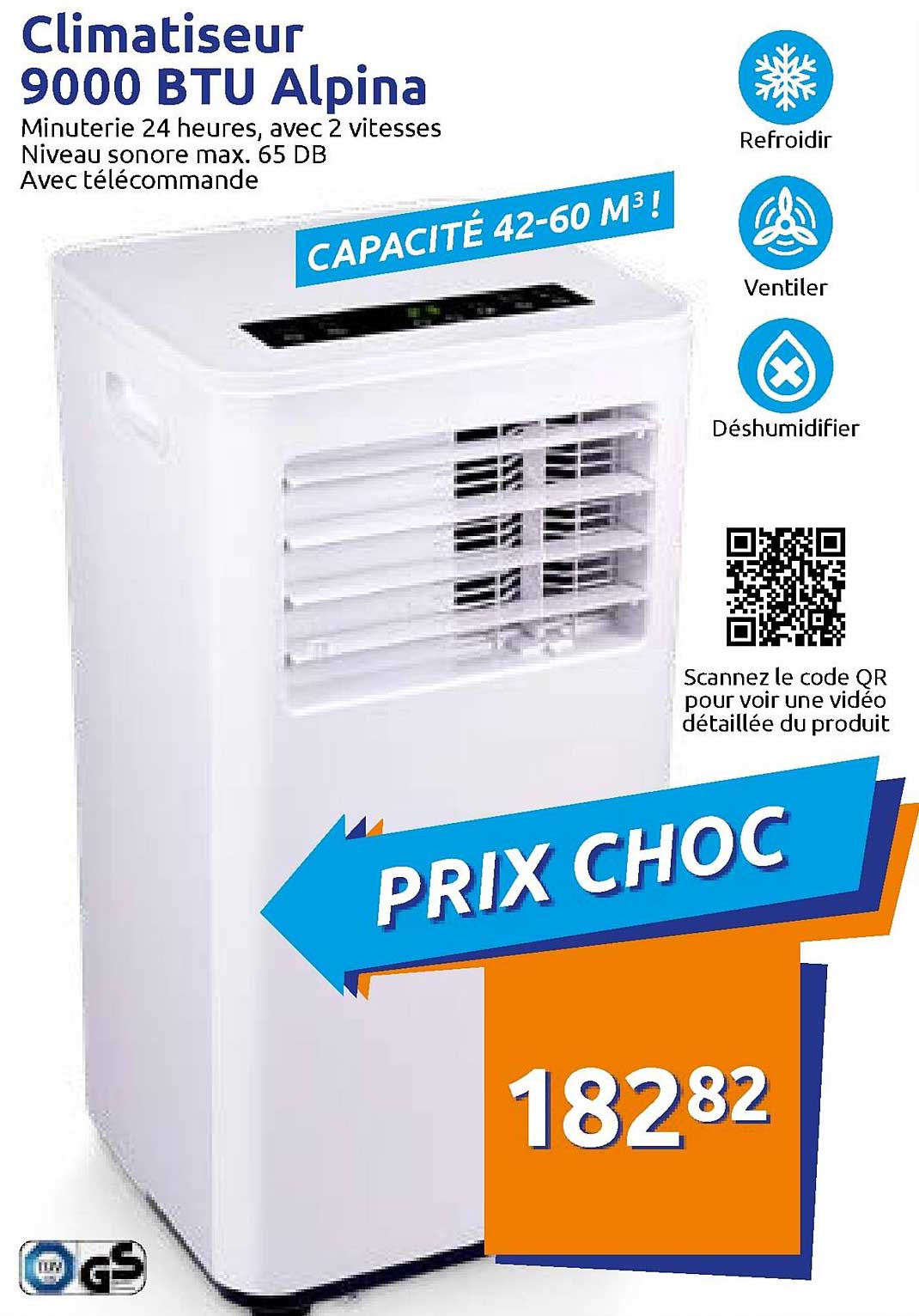 Climatiseur 9000 Btu Alpina