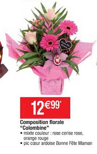composition florale "colombine"