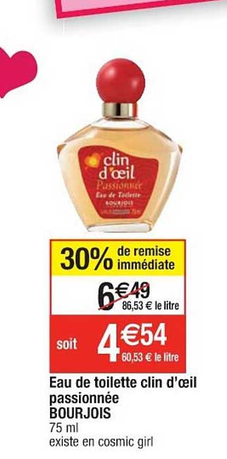 eau de toilette clin d'œil passionnée bourjois