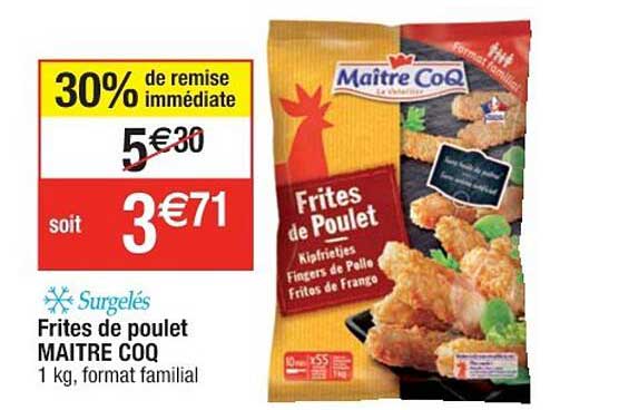 frites de poulet maître coq