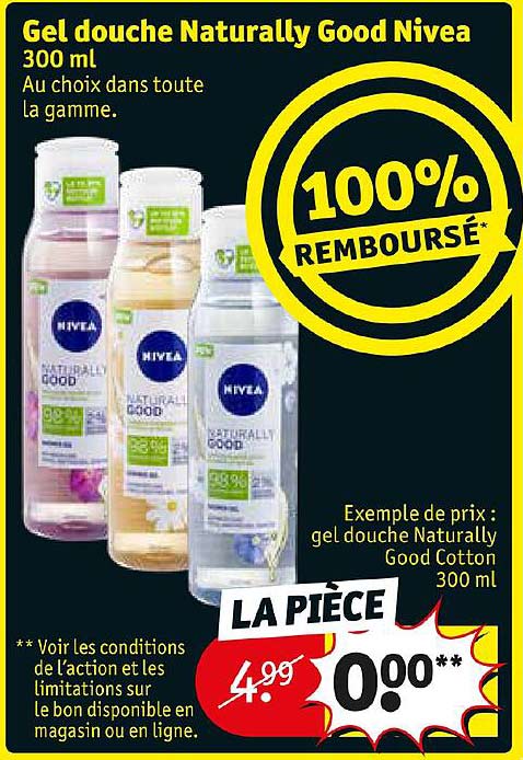gel douche naturally good nivea 300 ml