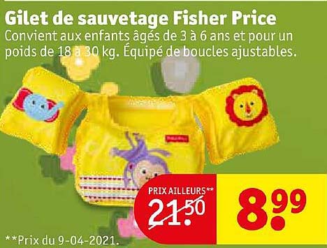gilet de sauvetage fisher price