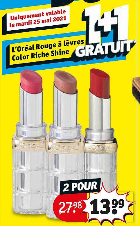 l'oréal rouge à lèvres color riche shine
