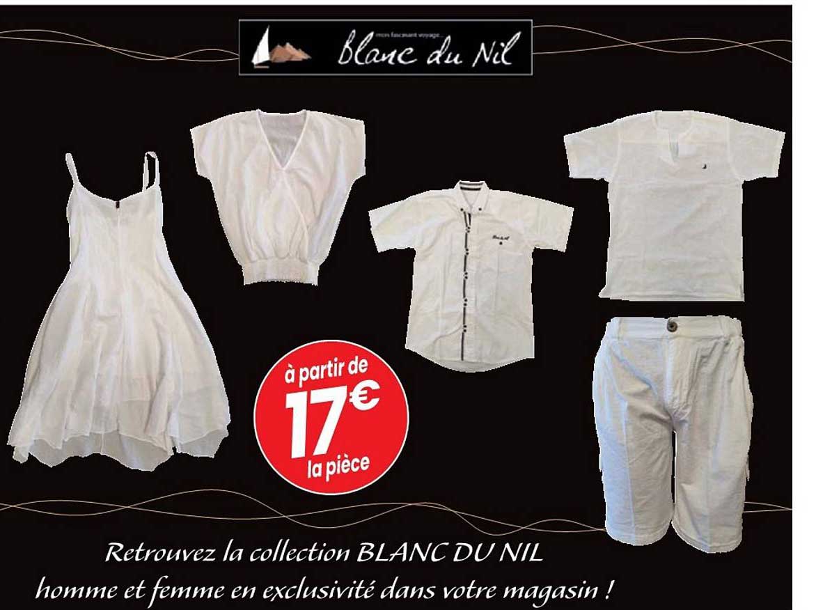la collection blanc du nil homme et femme