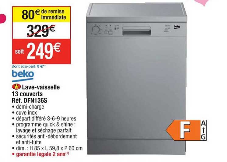 lave-vaisselle 13 couverts beko