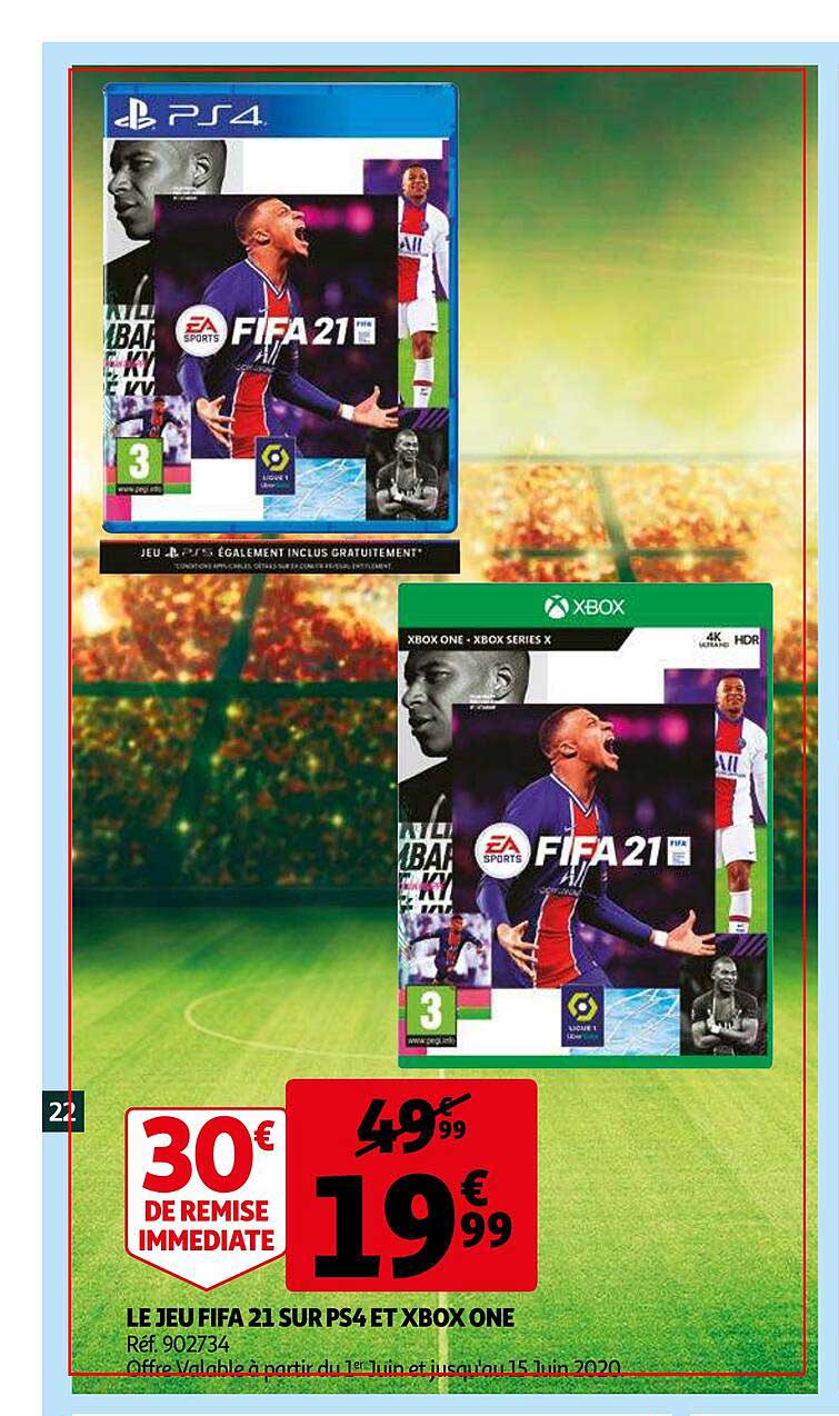 le jeu fifa 21 sur ps4 xbox one