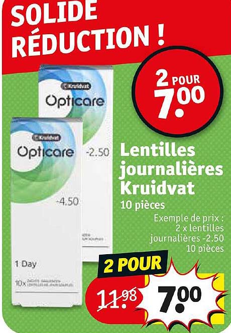lentilles journalières kruidvat