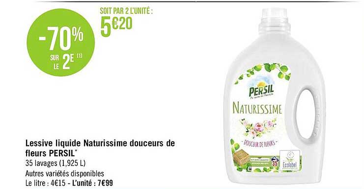 lessive liquide naturissime douceurs de fleurs persil