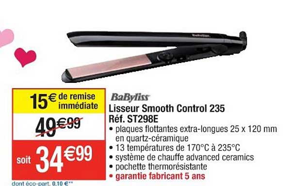lisseur smooth control 235 babyliss