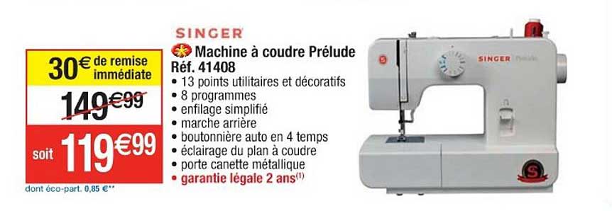 machine à coudre prélude singer