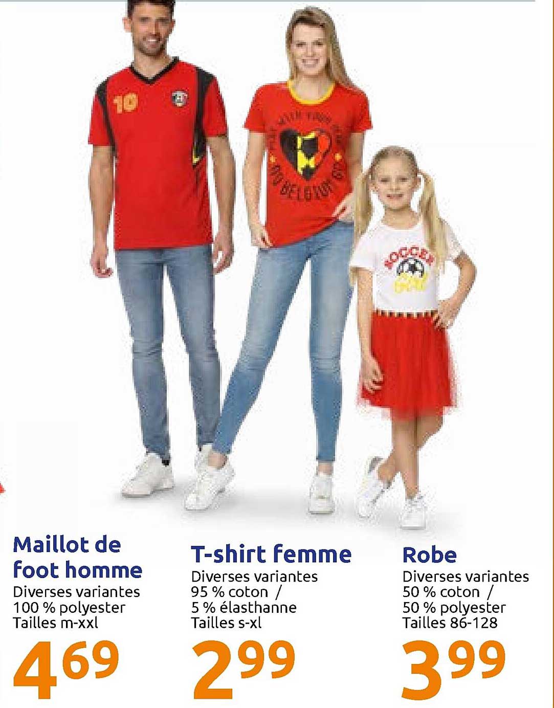 maillot de foot homme, t-shirt femme, robe