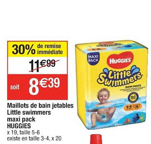 maillots de bain jetables little swimmers maxi pack huggies