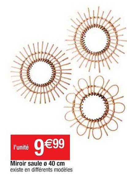miroir saule 40 cm