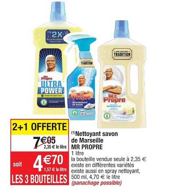 nettoyant savon de marseille mr propre