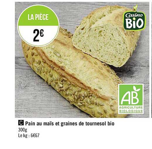 Pain Au Maïs Et Graines De Tournesol Bio