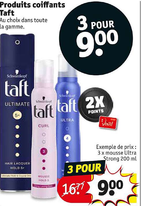 produits coiffants taft