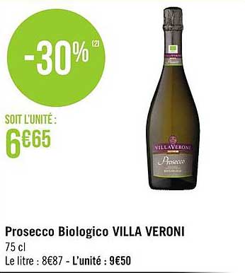 prosecco biologico villa veroni