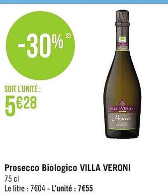 prosecco biologico villa veroni