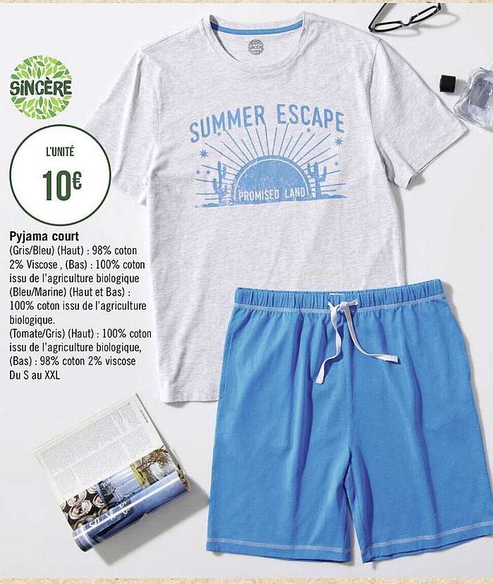 pyjama court sincère