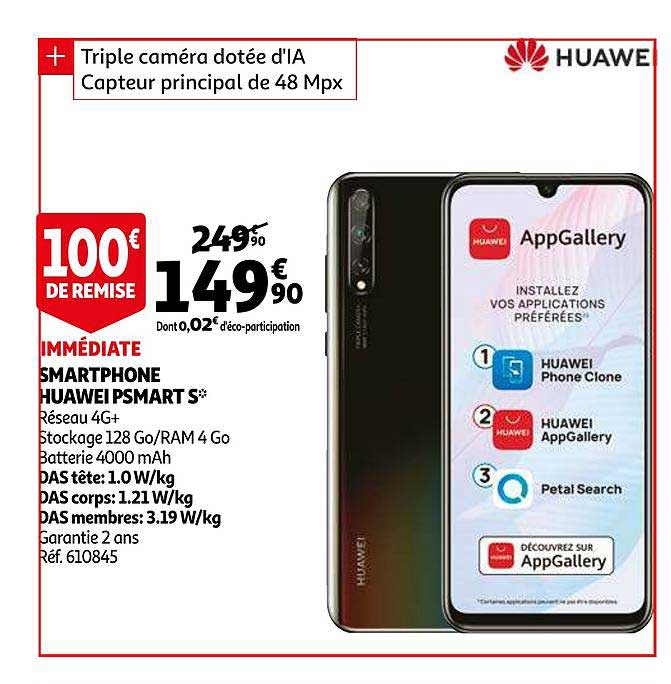 smartphone huawei psmart s