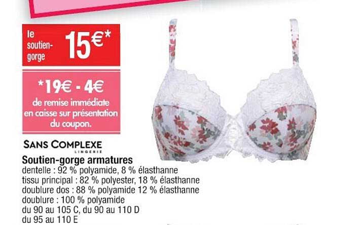 soutien-gorge armatures sans complexe