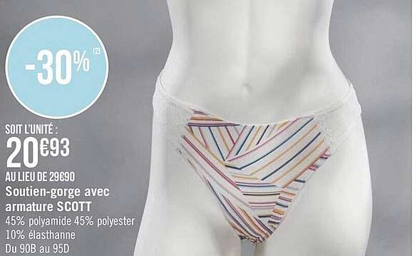 soutien-gorge avec armature scott
