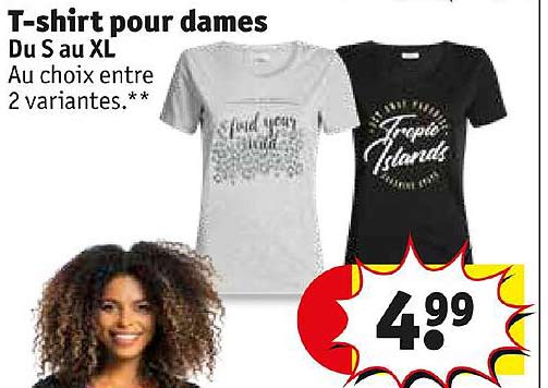 t-shirt pour dames