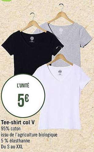 Tee-shirt Col V